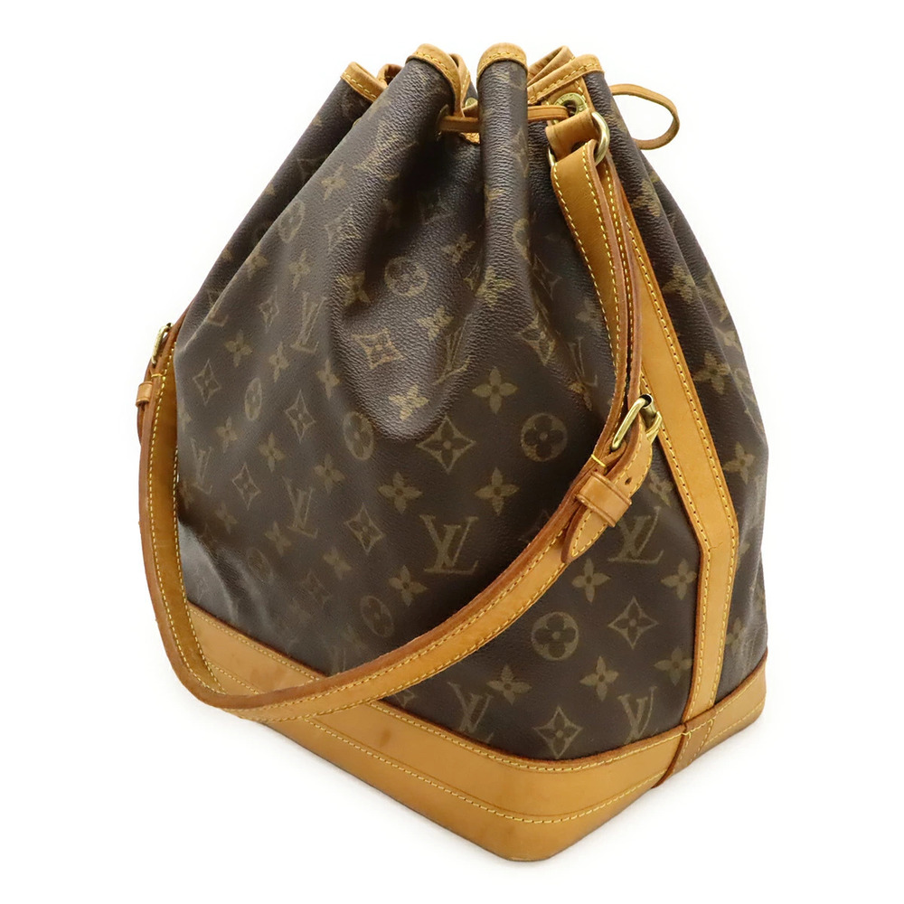 Louis Vuitton Hobo Noe Shoulder Monogram Drawstring Bag Brown